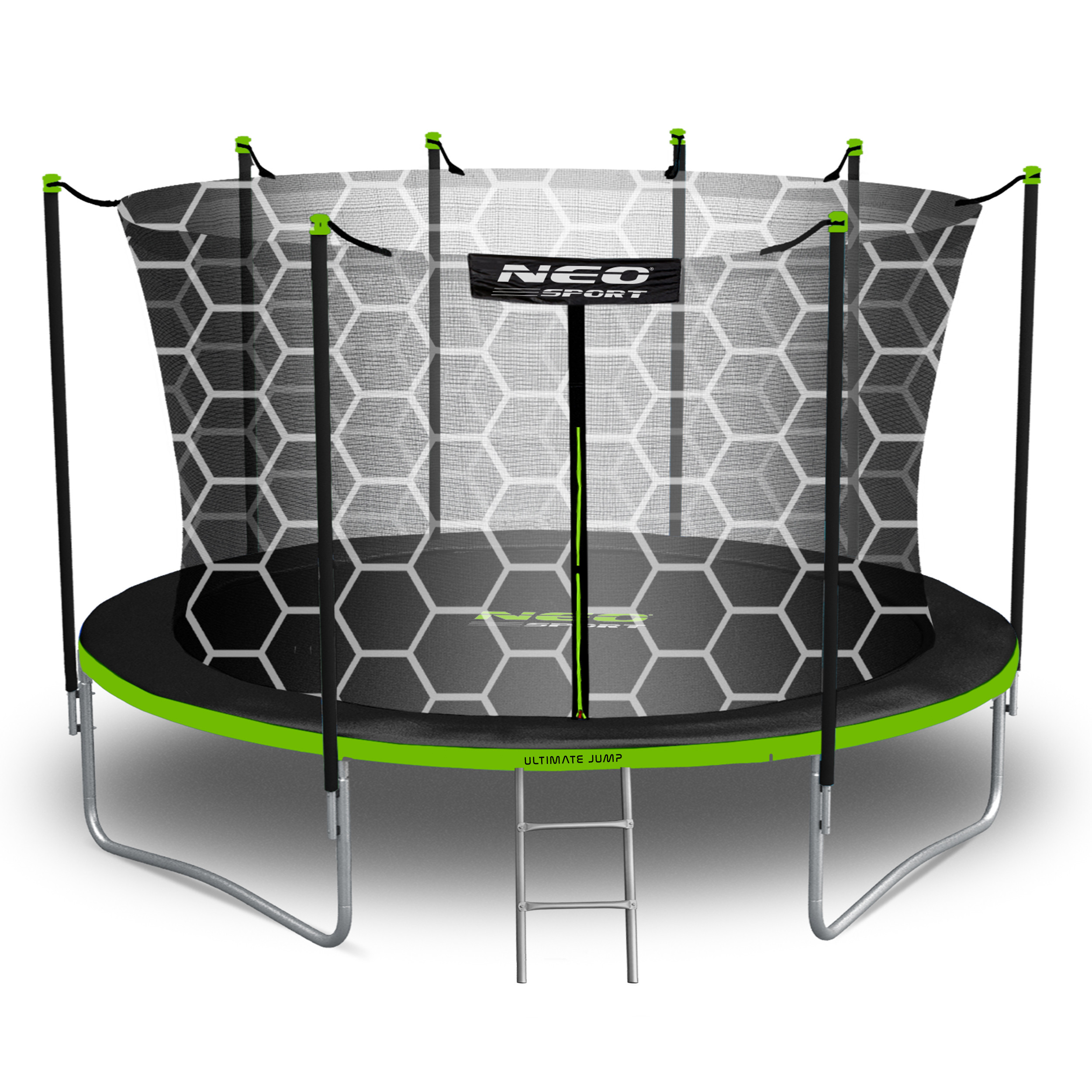 Trampolina ogrodowa z siatką wewnętrzną Neo-Sport 374cm 12ft