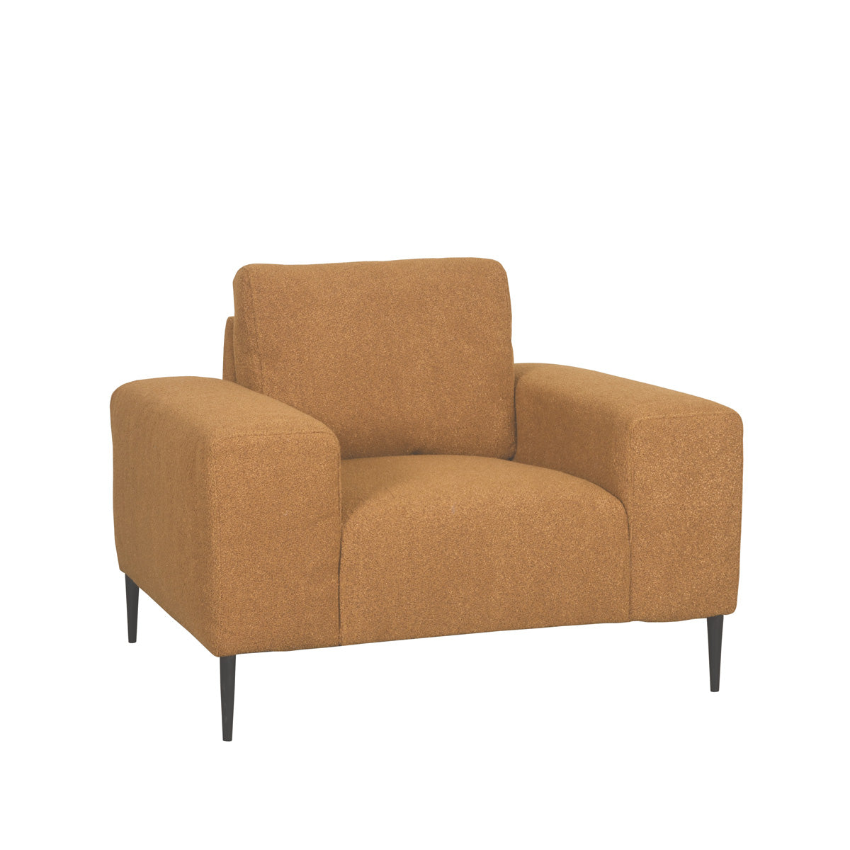 LABEL51 Fauteuil Ferraro - Geel Bouclé - 112x88x85cm