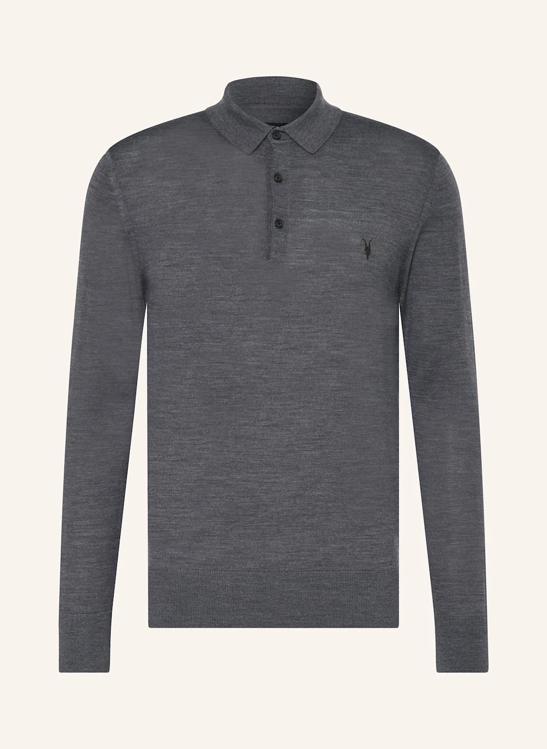 ALLSAINTS Strick-Poloshirt MODE aus Merinowolle