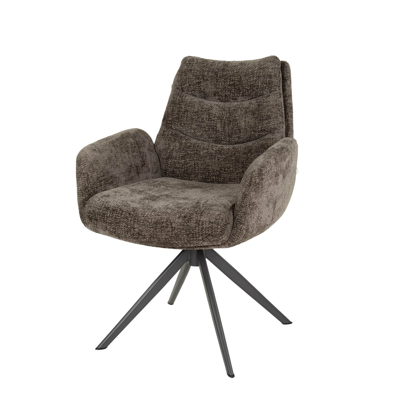 Giga Meubel Eetkamerstoel Lounge - Taupe - Draaibaar - Set van 2