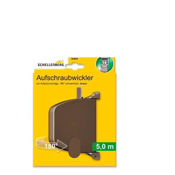 Aufschraubwickler »MINI«, braun, geeignet für: Rolladen-System: MINI