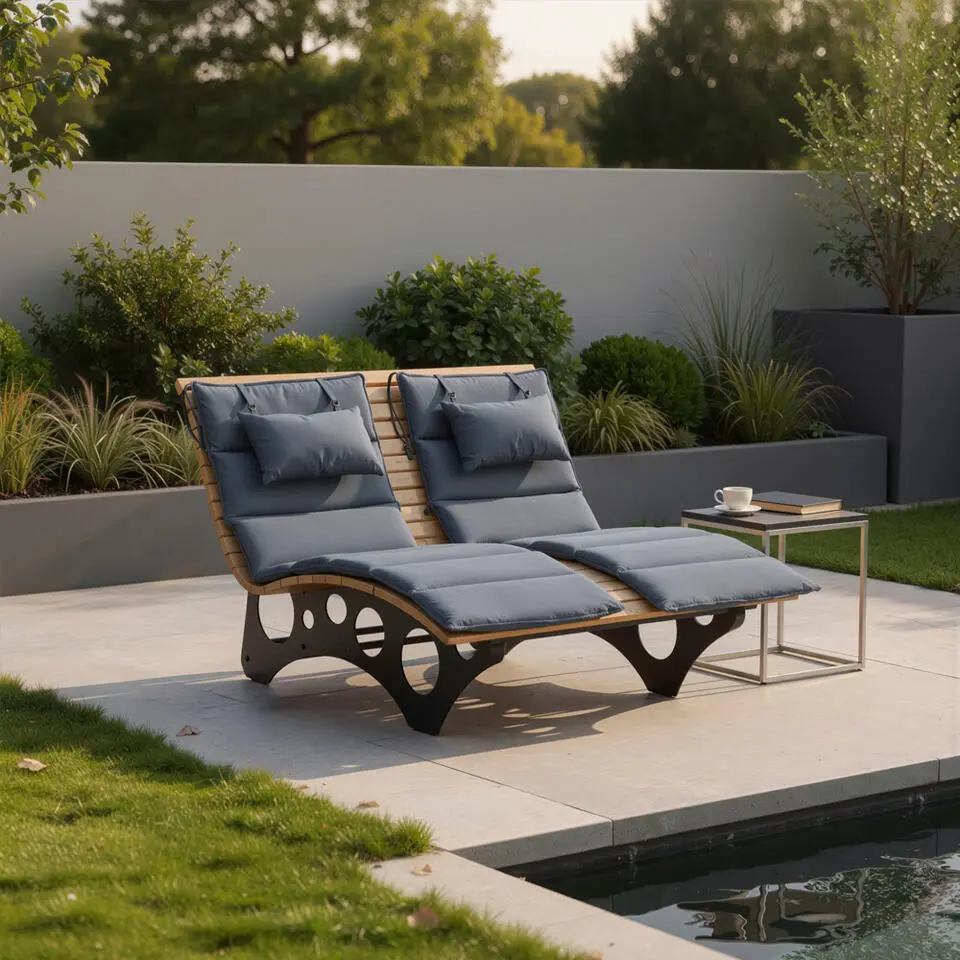 HOME DELUXE golfhouten ligstoel TAIGA incl. kussen Aantal: 2