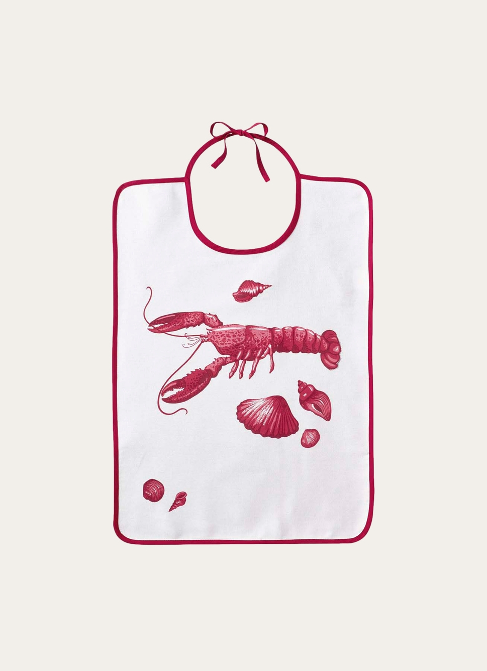 BAVOIR HOMARD EN COTON BORDEAUX