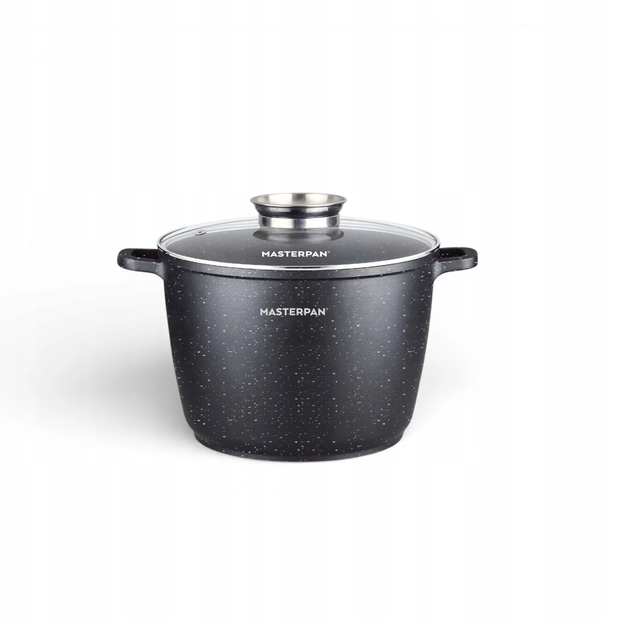 Duży Garnek Marmurkowy 4L z Pokrywką i Systemem Aroma Knob 20cm