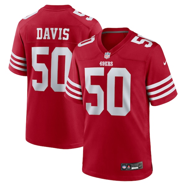 Khalil Davis San Francisco 49ers Nike Team Game Jersey -  Scarlet
