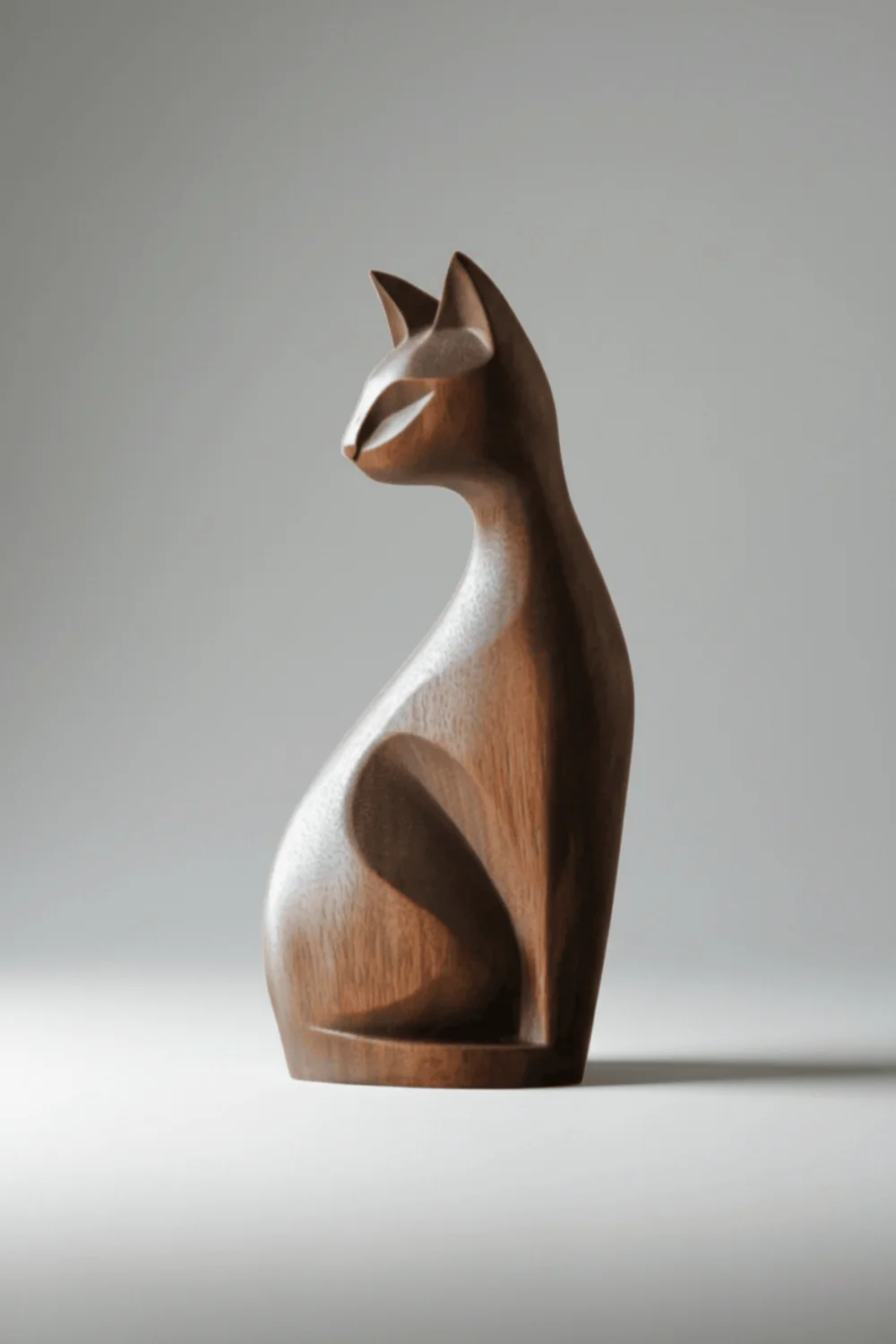 Cat Wood Sculpture #WA128