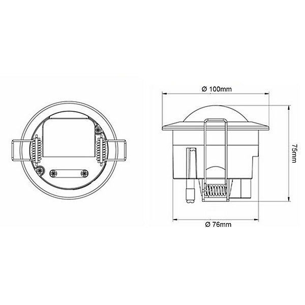 Détecteur de Mouvement 6m Encastrable 220V-240V 1200W(MAX)