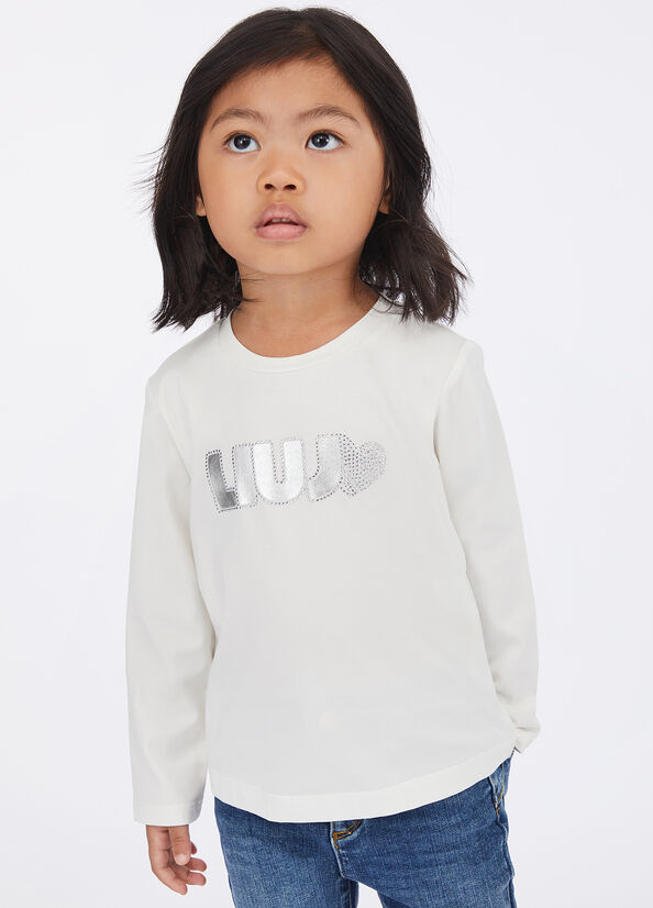 T-shirt in cotone con logo