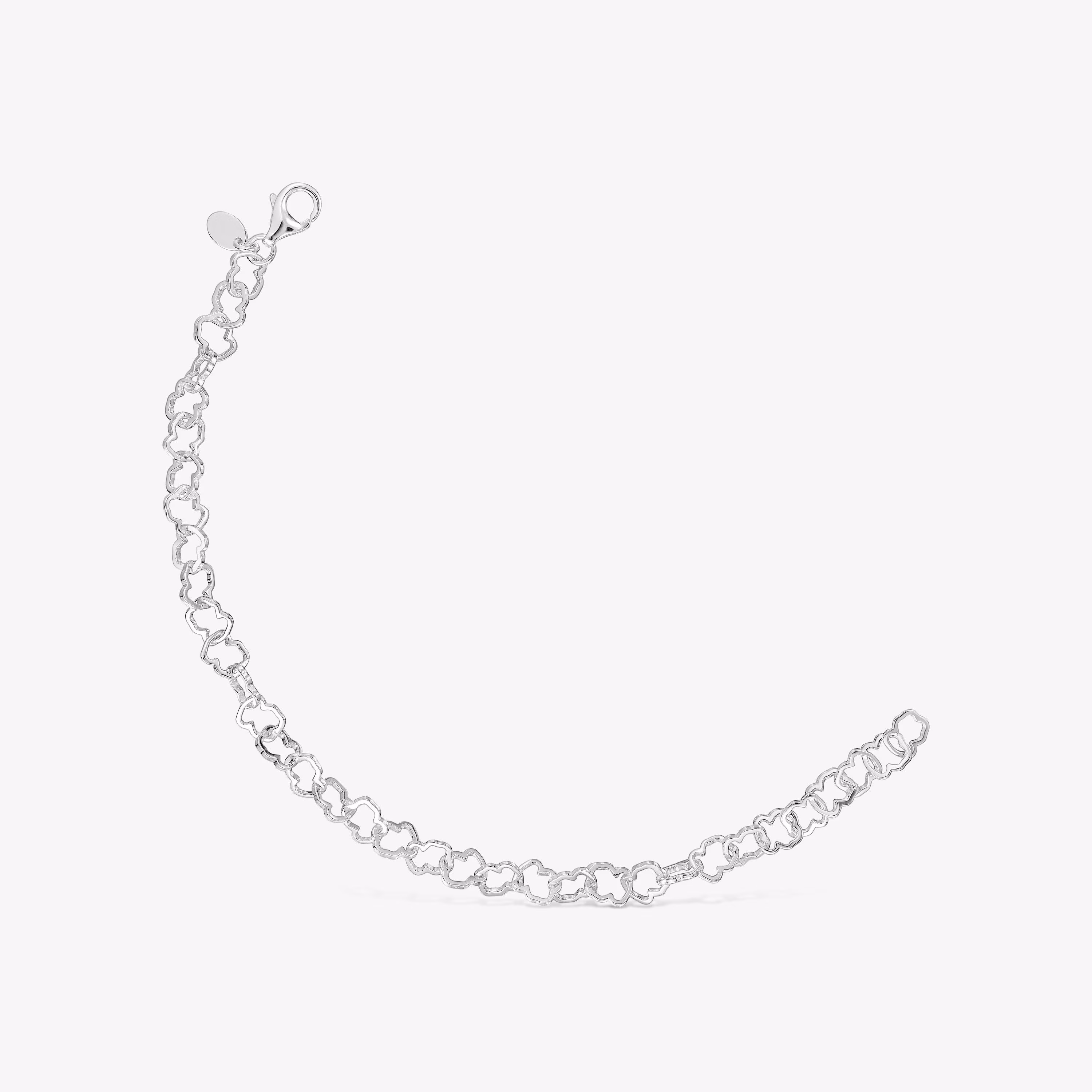 Pulsera de plata motivo 0,8cm. Carrusel