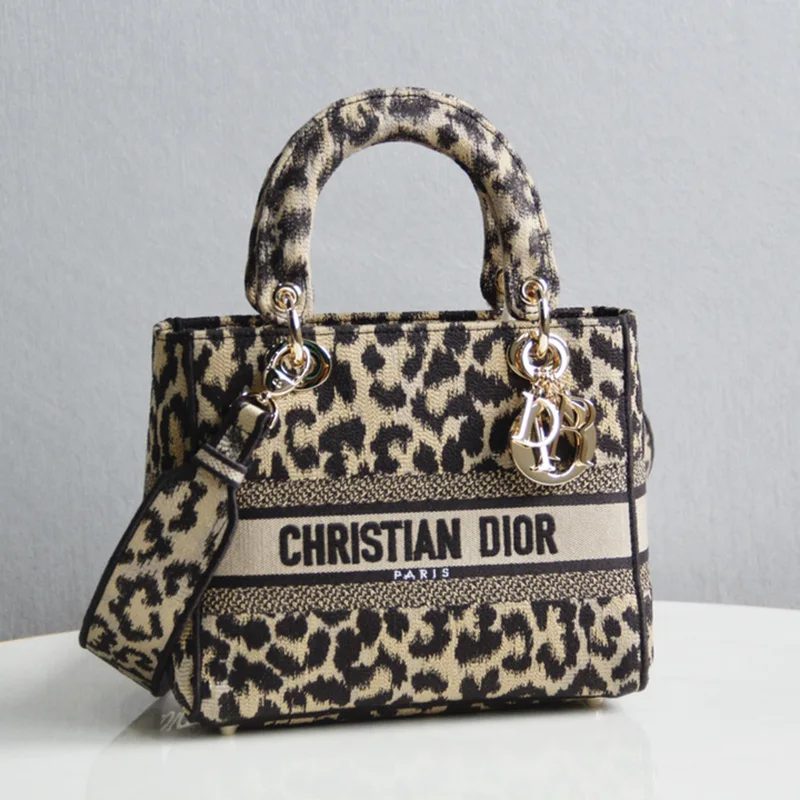 Dior The LADY D-LITE Bag Beige Multicolor Mizza Embroidery M0565ORHM_M918