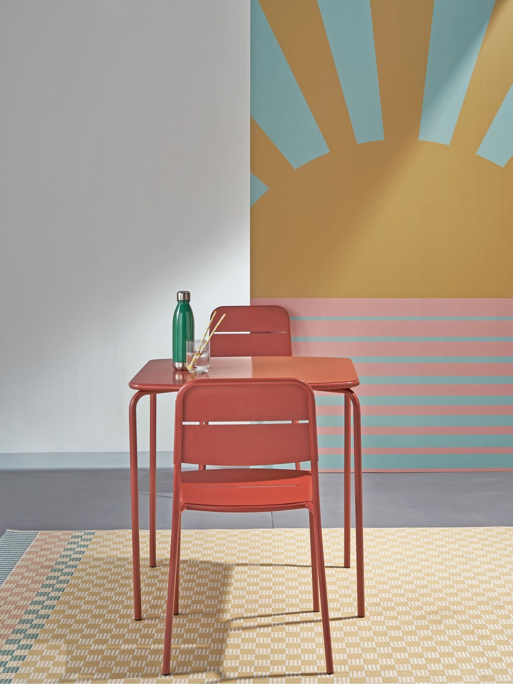 La Redoute Intérieurs Terracotta Dune Square Metal Garden Table