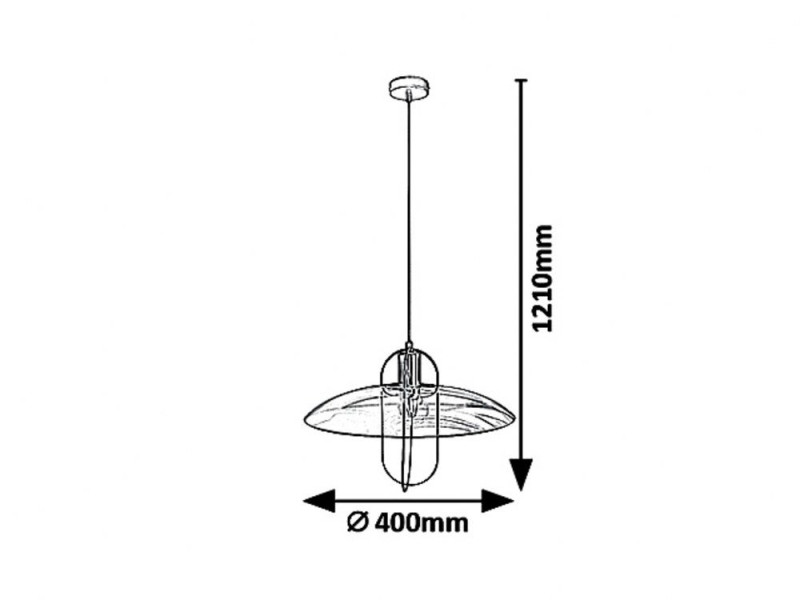 Lampa wisząca czarna-kolor dymny Vida 1xE27x40W wym: 121x40x40 cm Rabalux