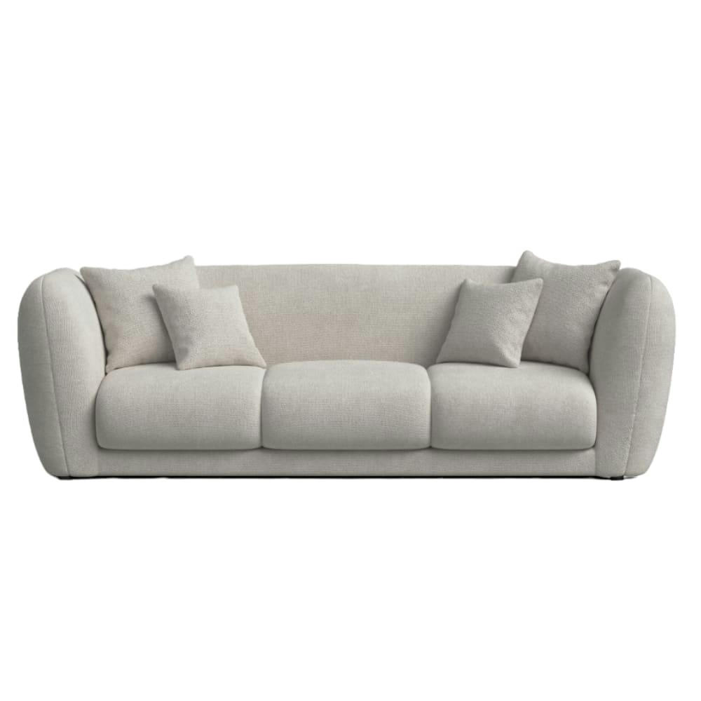 JILL - Canapé 3 places en tissu recyclé en couleur gris