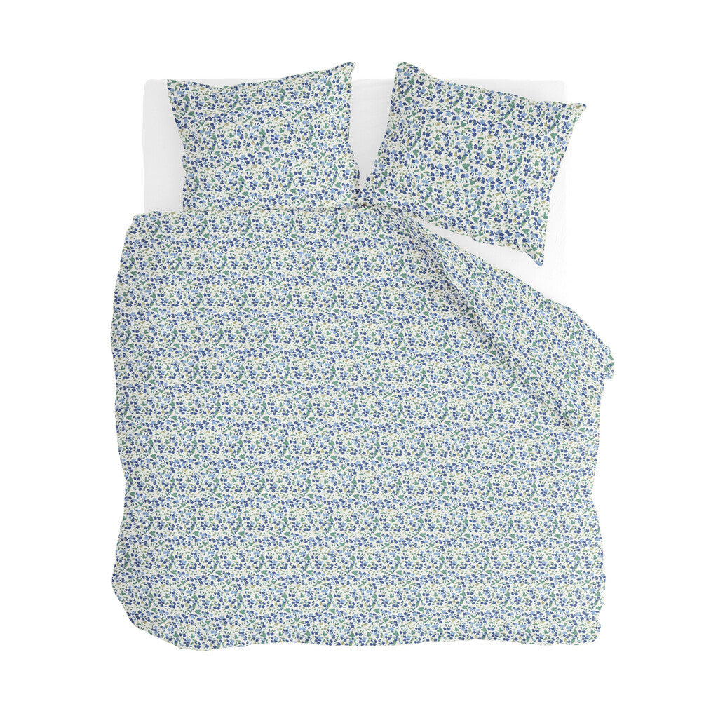 Walra - Dekbedovertrek Remade Flower Fairytale - 240x220 cm - Blauw