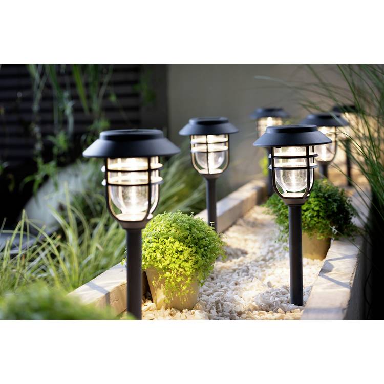 Garden by Sainsbury's Set of 6 Caged Stake Solar Lights