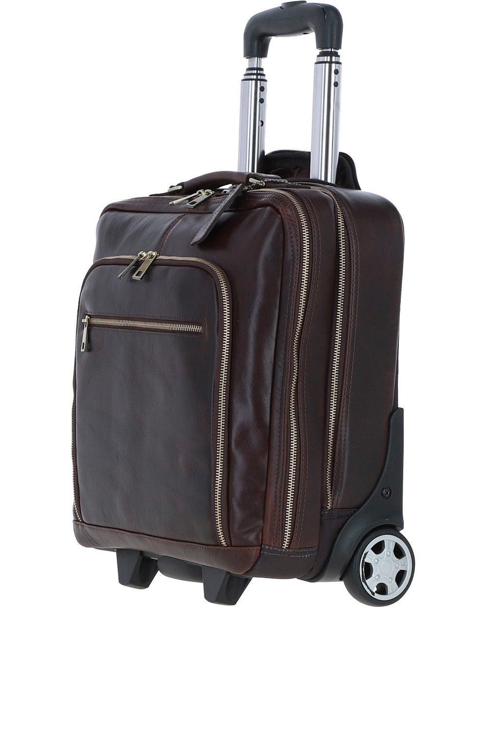 Ashwood Leather Real Leather Business Trolley Bag