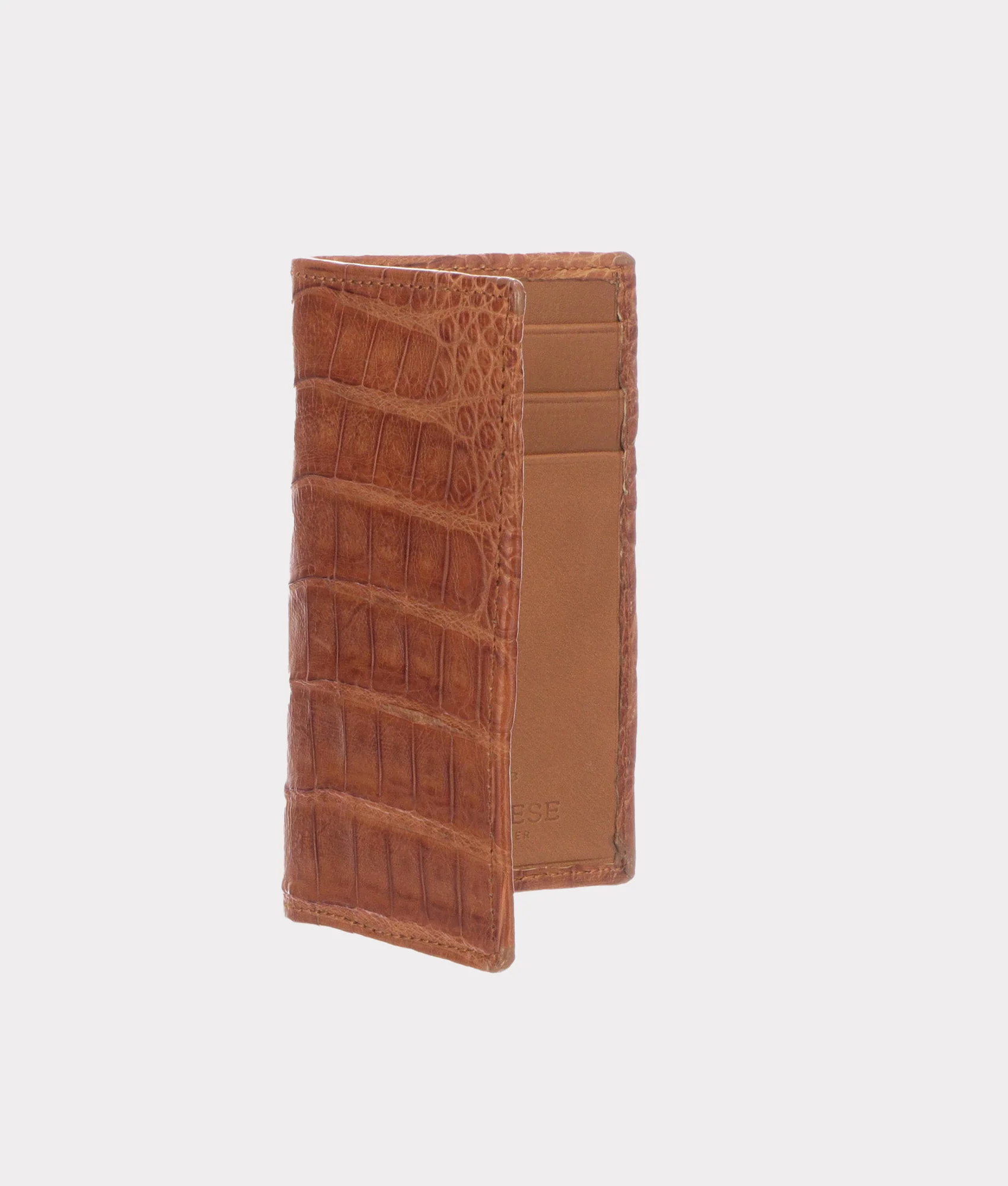 Bifold Wallet – Crocodile -  Cognac
