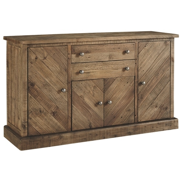 Grindleburg Reclaimed Wood Dining Room Server - Light Brown