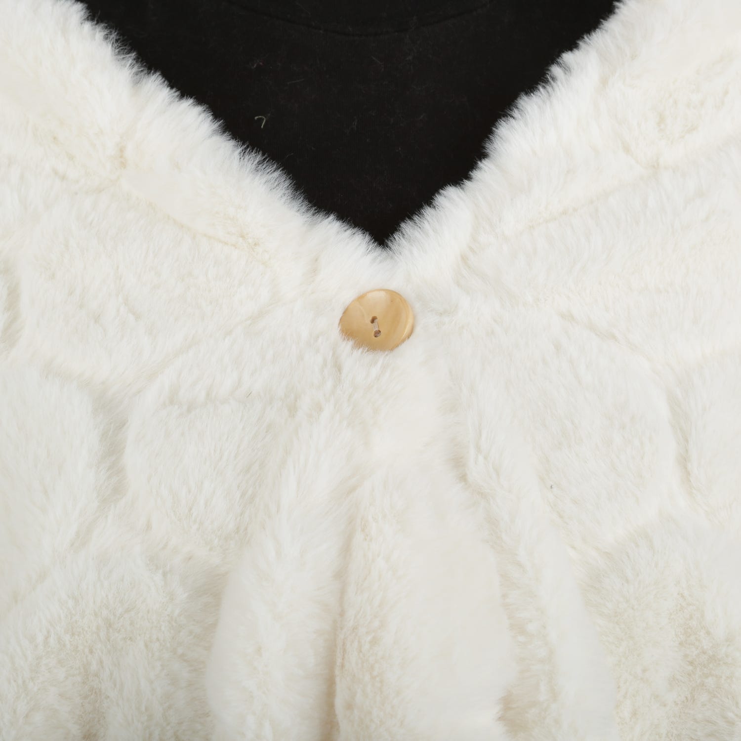 Plaid scialle bianco con bottone Darling