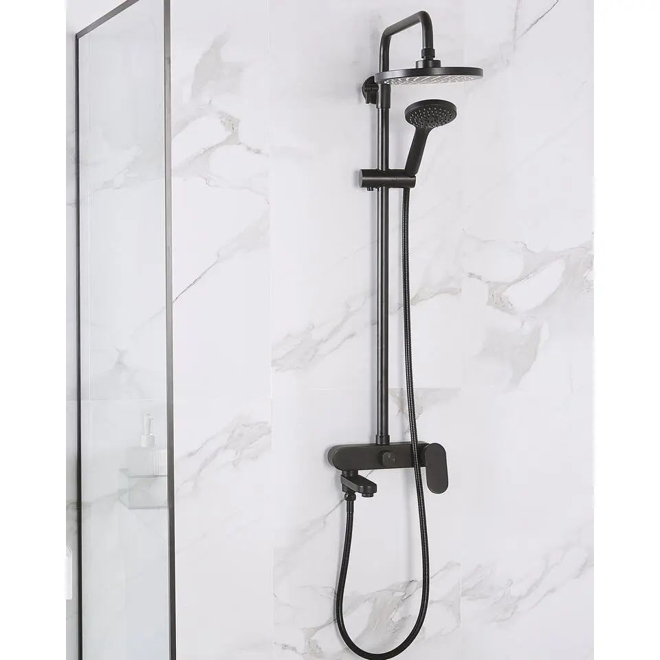 GURARA - Doucheset - Zwart - Messing