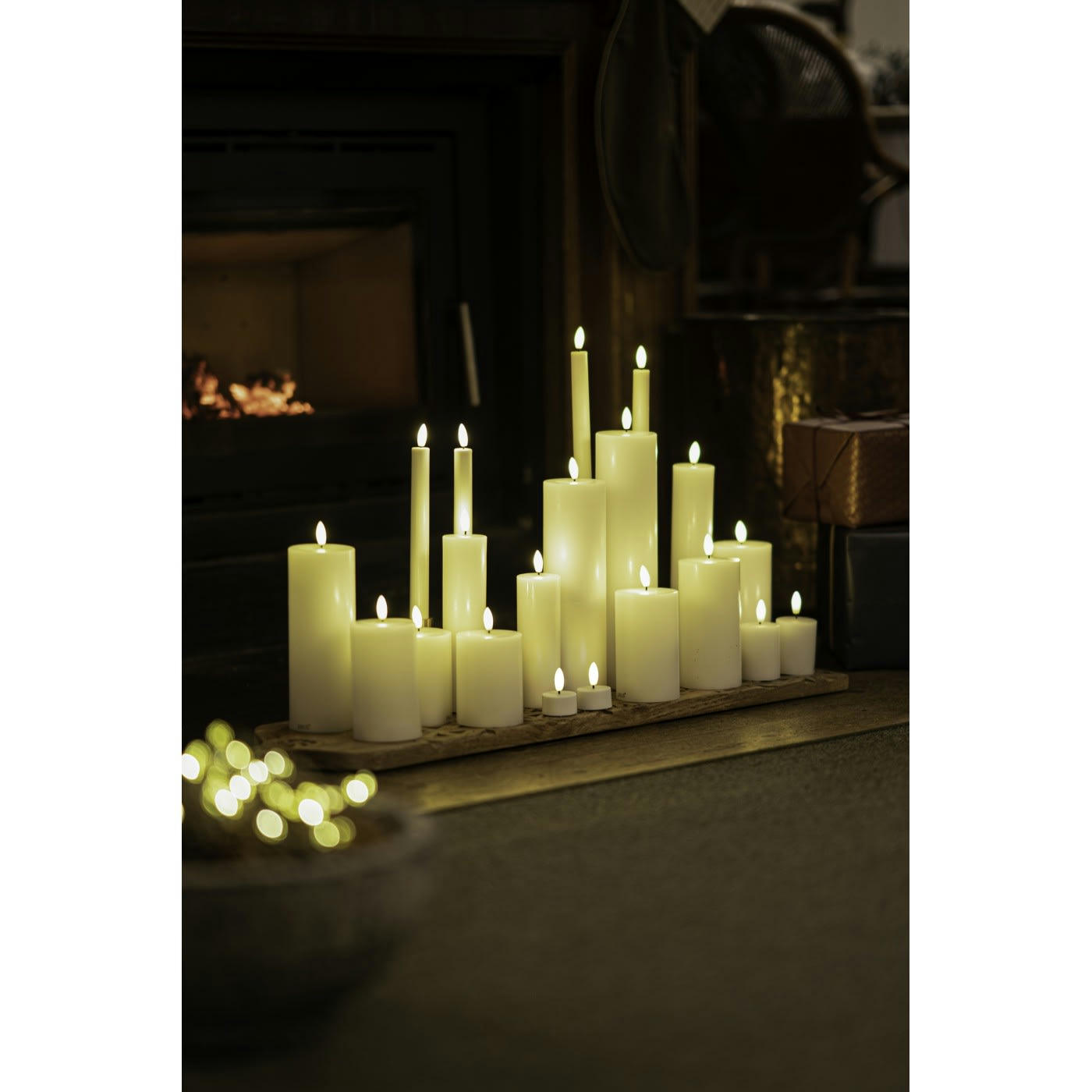 - Set de 2 Bougies LED Sille 5 x 6cm à Piles