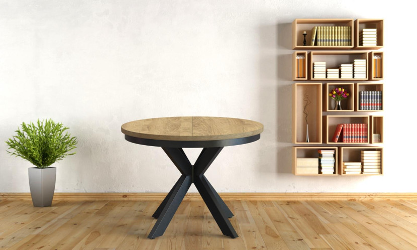 Skandynawski stół okrągły dąb artisan BELLAMO