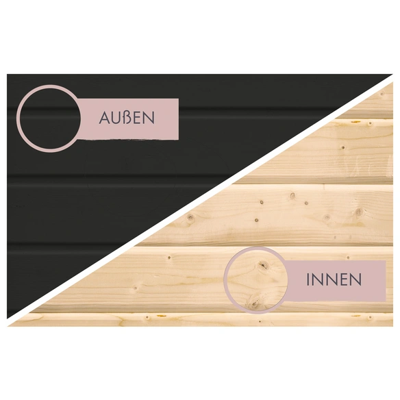 Saunahaus »Peipussee«, BxTxH: x 219,5 x 287,5 x 244 cm, ohne Ofen, für 5 Personen