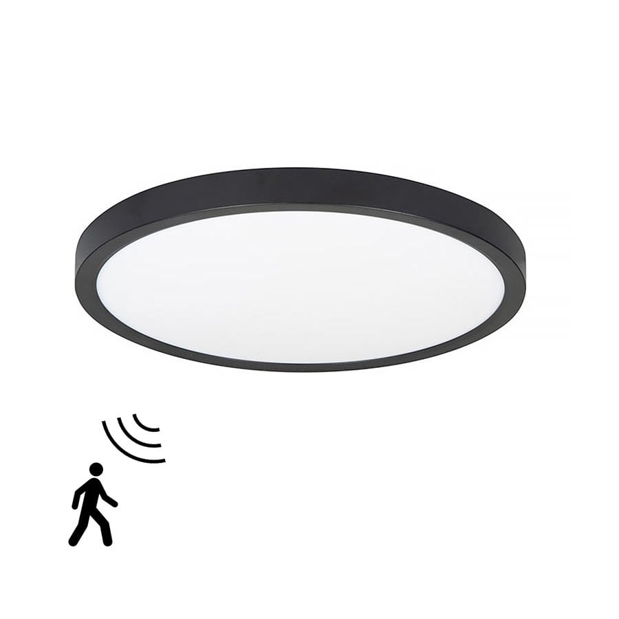 Highlight plafondlamp Piatto - 1 lichts - 30.5 x 2.5  cm - zwart