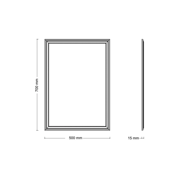 Rahmenspiegel, »Montana«, LxB: 50x70 cm, silberfarben