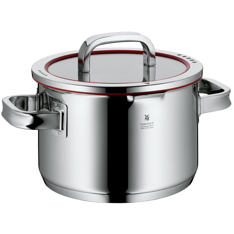 WMF Function 4 Kookpan hoog met deksel - Ø200mm - Rood