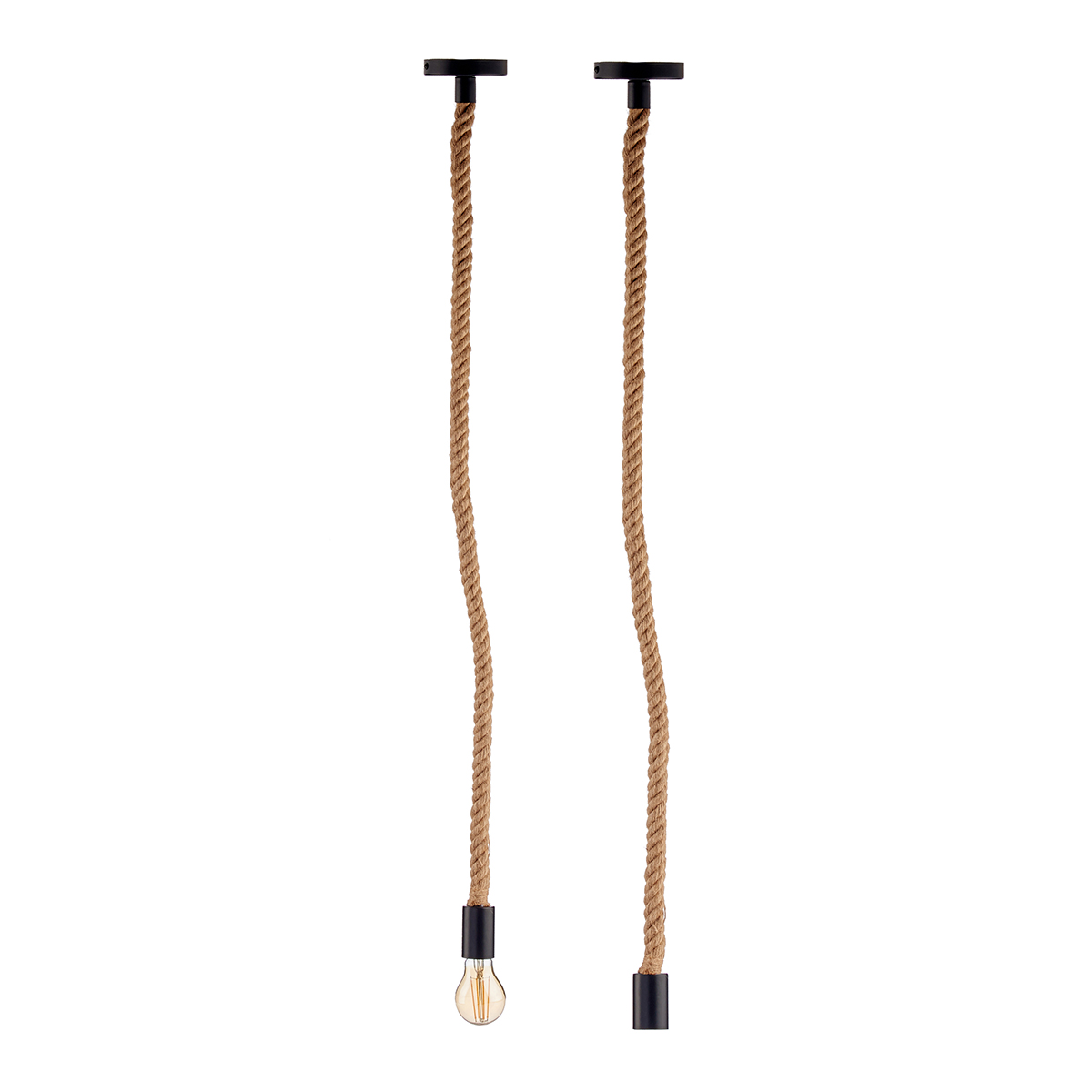 Candeeiro de teto em corda com 1 foco