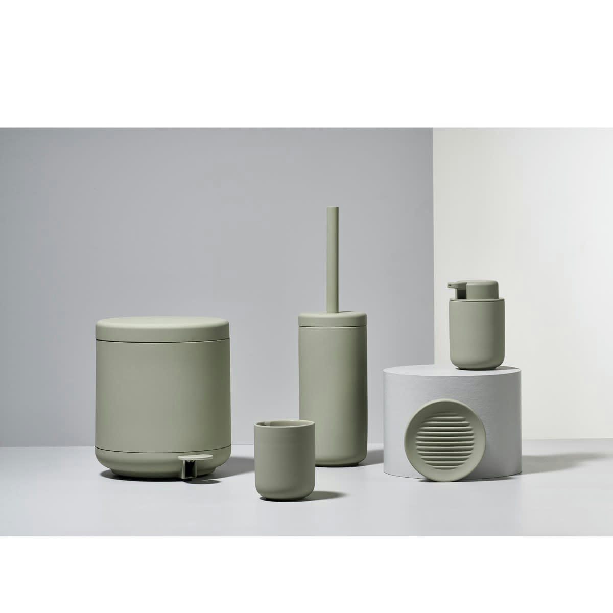 UME - Porte-savon en argile vert pistache