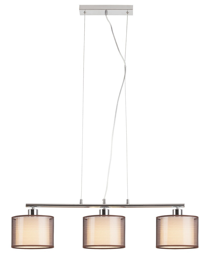 Lampa wisząca chromowana brązowa Anastasia 3xE27x60W wym:100x80x80 Rabalux