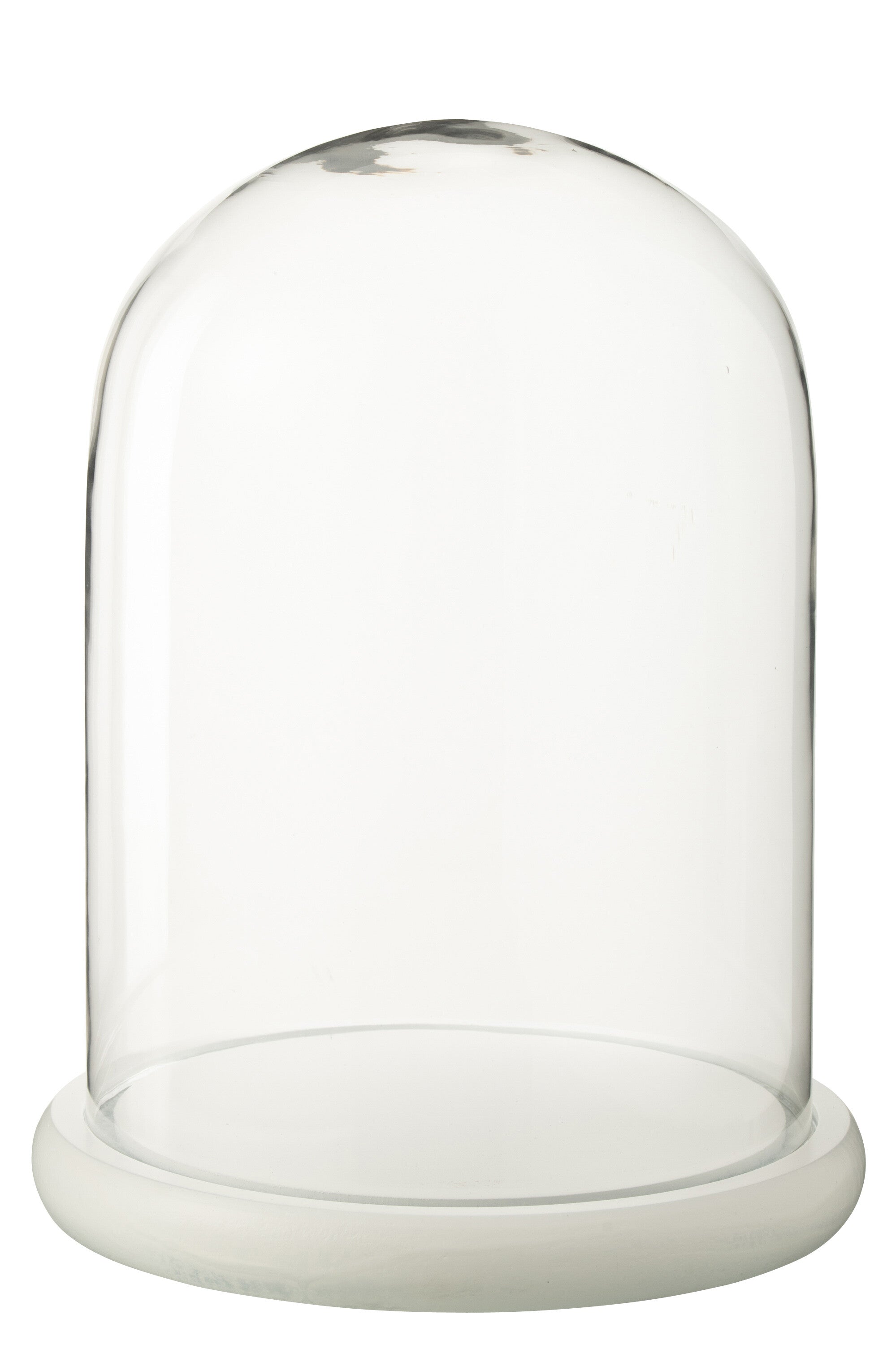 J-Line Decoratieve stolp - glas/hout - wit - large