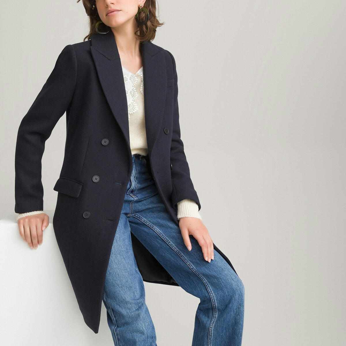 Manteau pardessus mi long fabriqué en Europe
