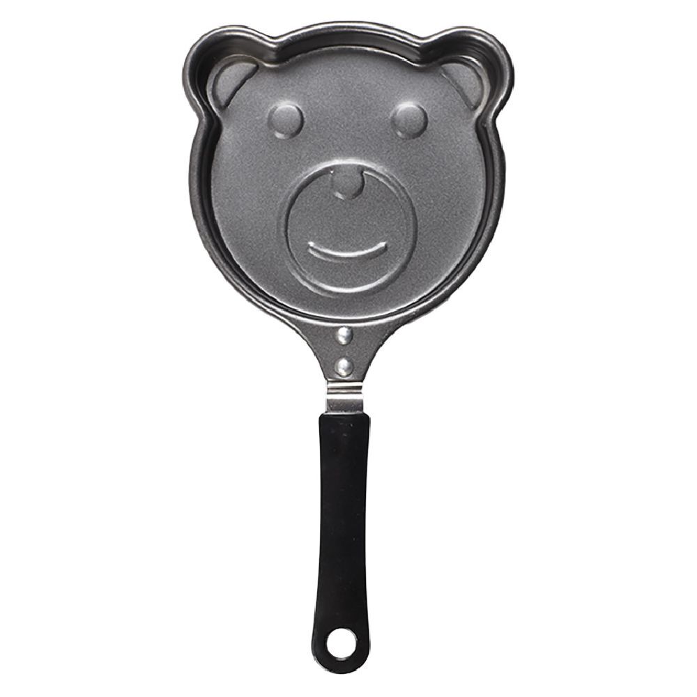 Poêle à pancake forme ourson gris et noir L15cm