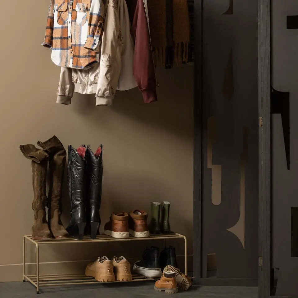 WOOOD Josse Schoenenrek - Metaal - Militair Bruin - 25x80x33