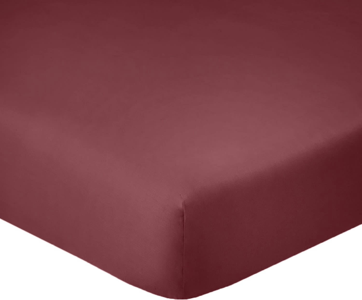 UNI BP - Drap Housse coton rouge 200x200 cm