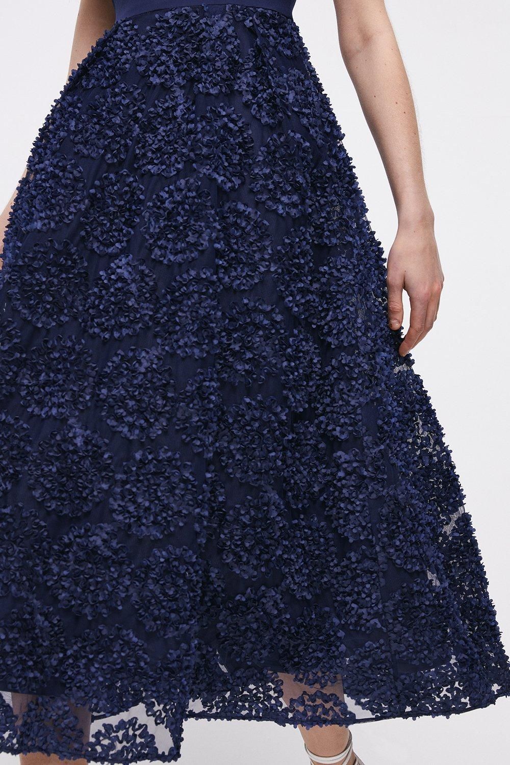 Coast 3d Confetti Skirt Bardot Top Midi Dress