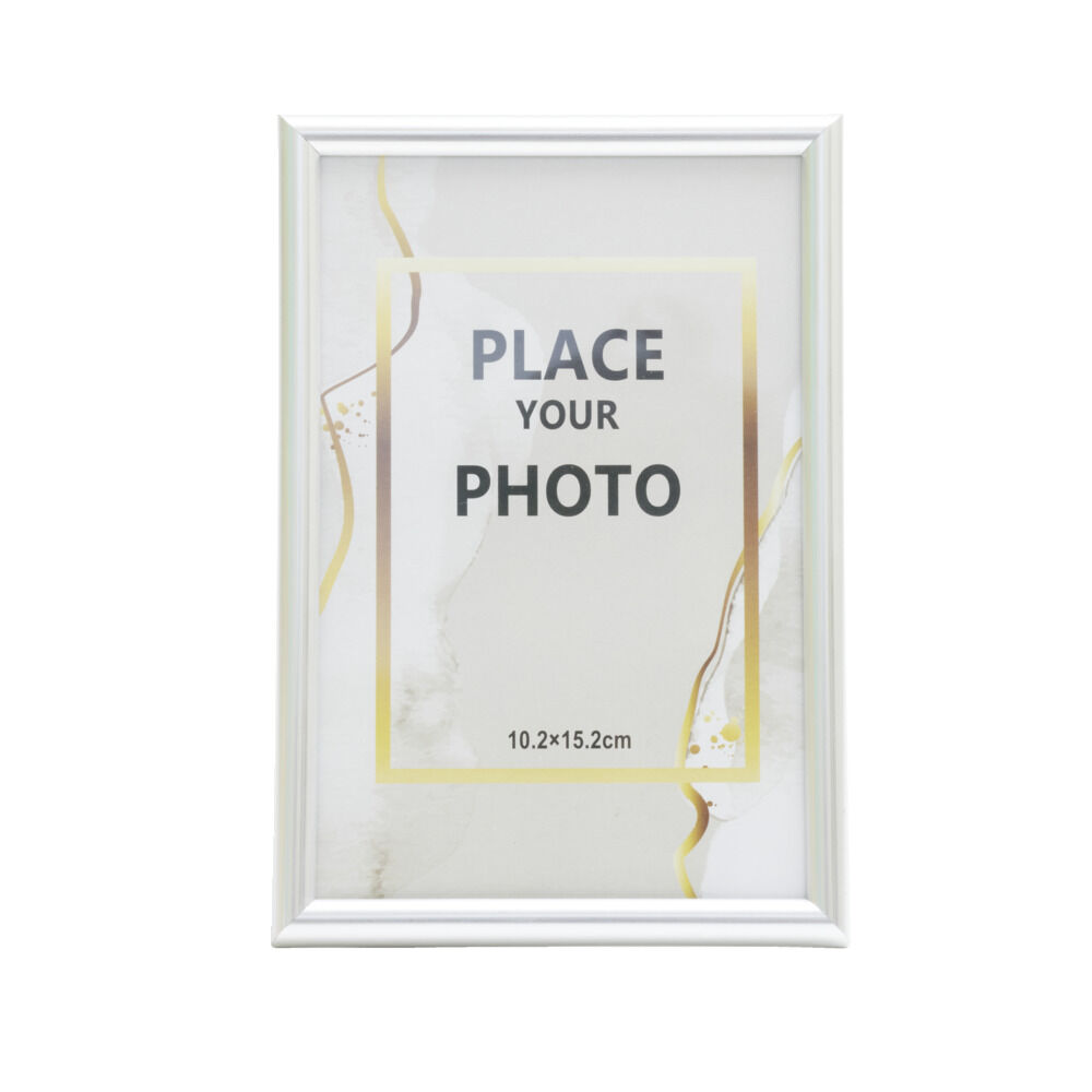 Cadre photo bois argenté pour photo 10x15cm