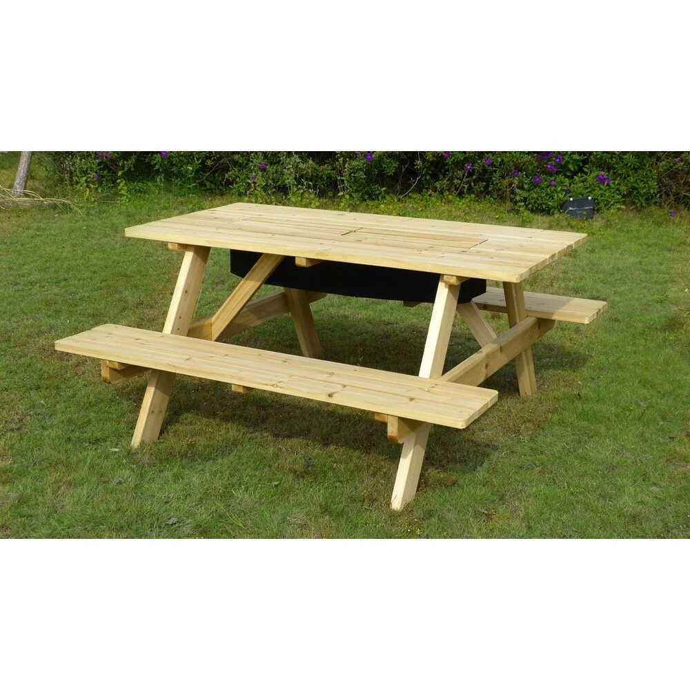 Sorrento Wood Cooler Picnic Table by Havenside Home