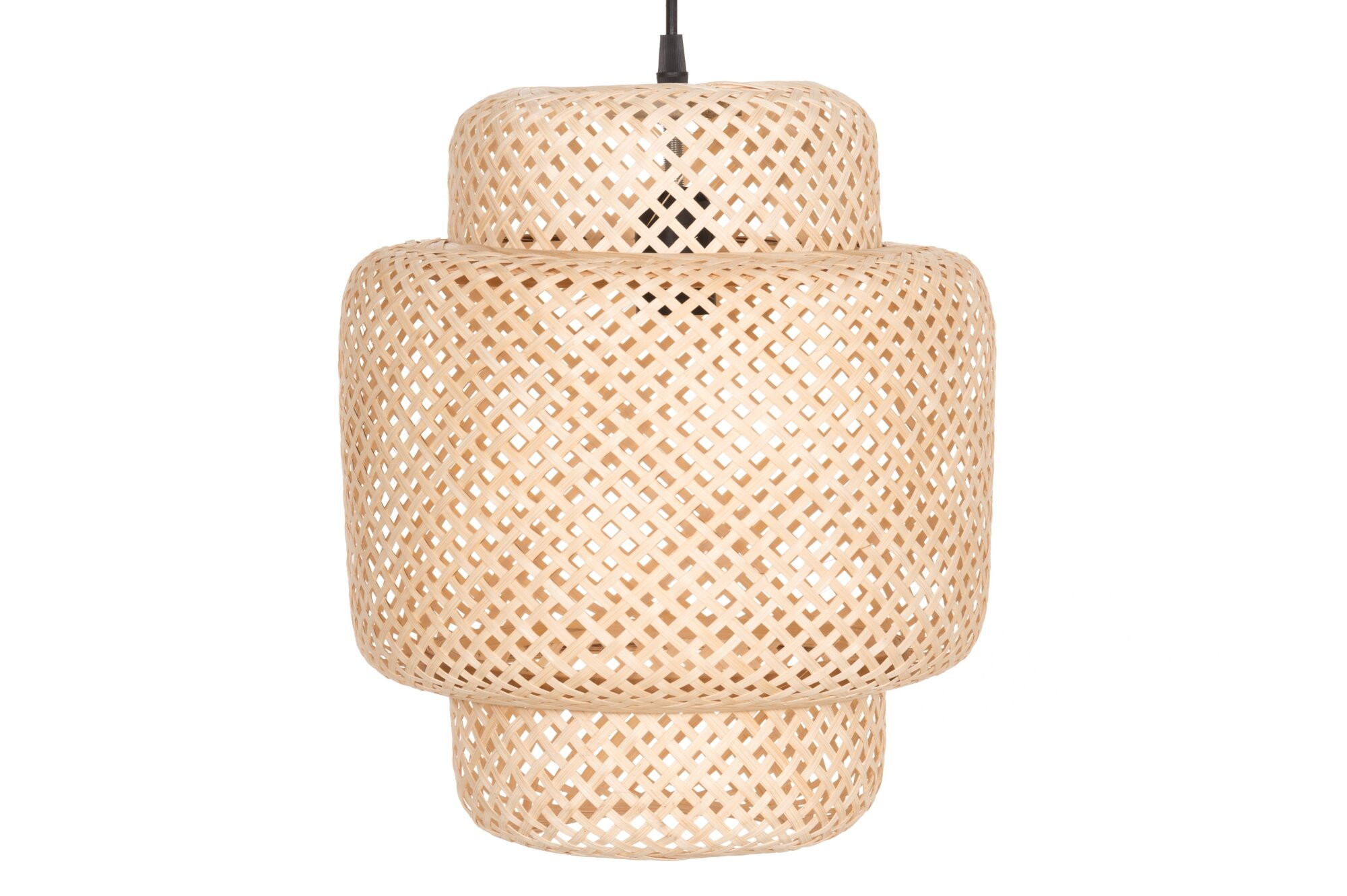 Lampa sufitowa z bambusowej plecionki, Ø 30 cm