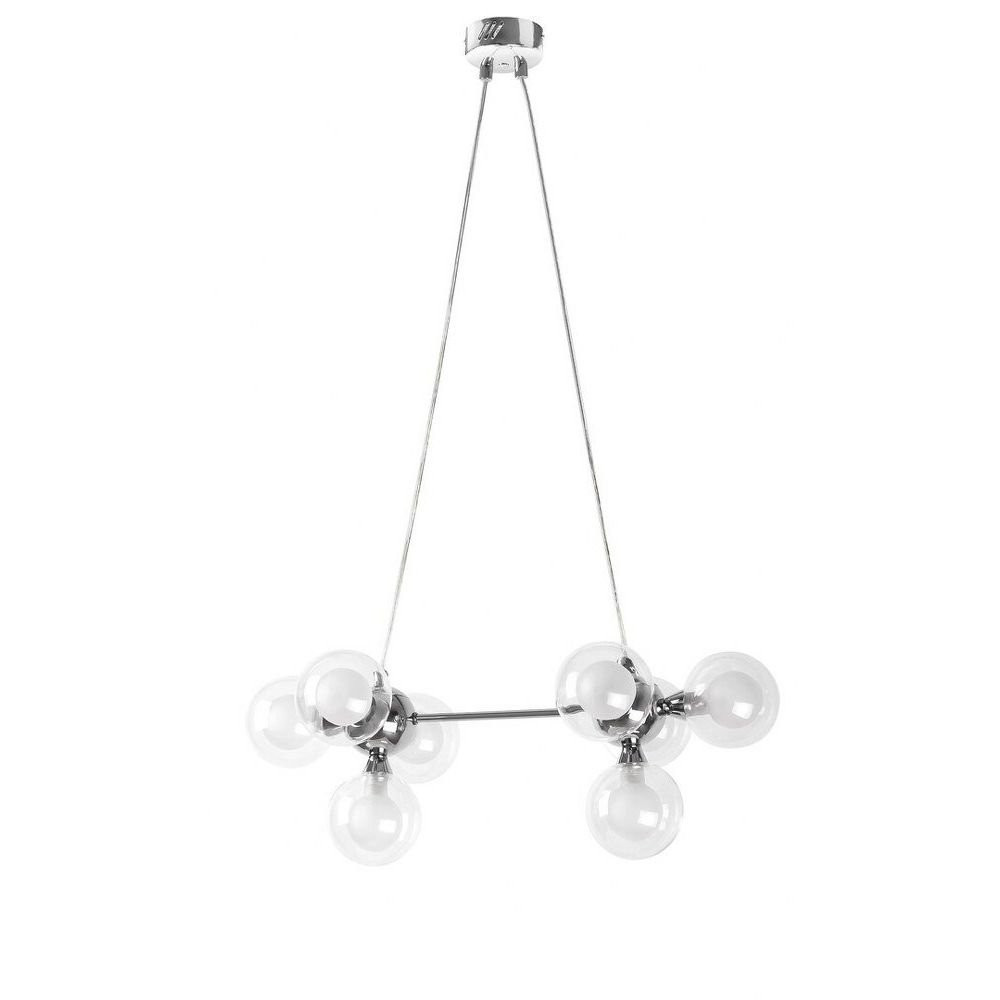 Lampa wisząca chromowana biała Briella 8xG9x15W wym: 93x58x9 cm Rabalux