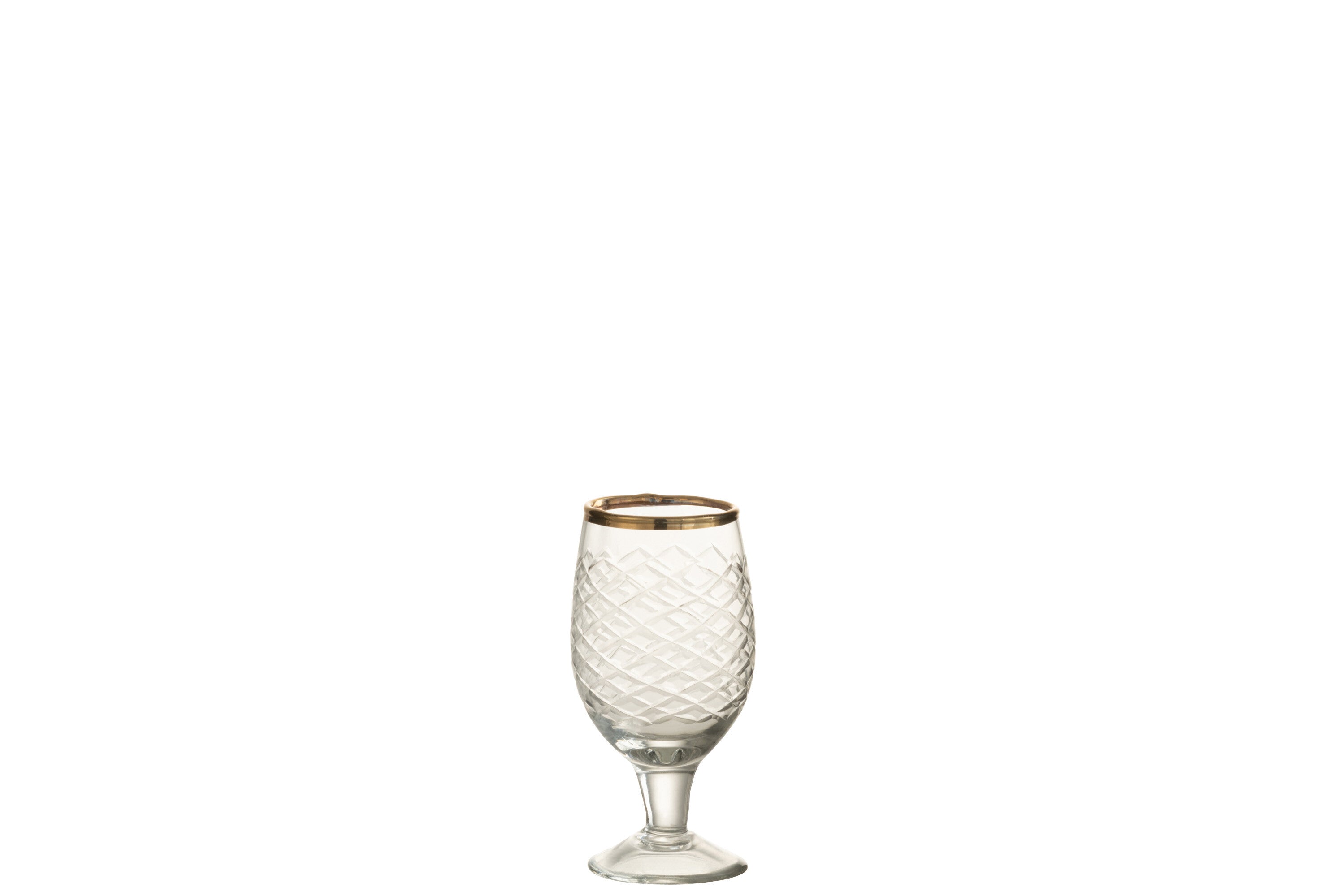 J-Line glas Rand - glas - transparant/goud - 8 stuks