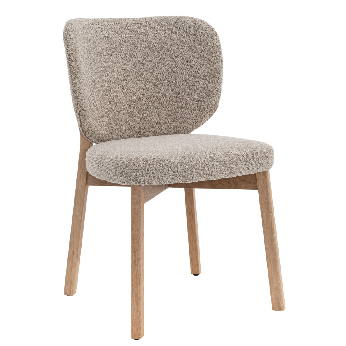 DÉJA Living Eetkamerstoel Nobu - Beige/Naturel Eiken - Set van 2