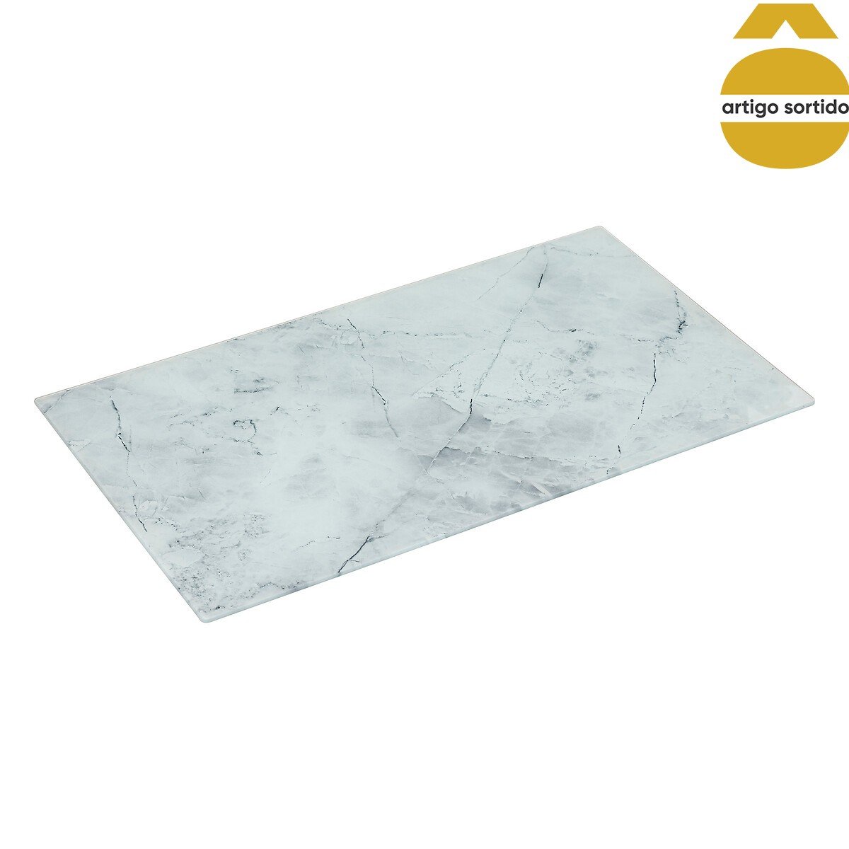 Tábua de corte em vidro 30x52cm