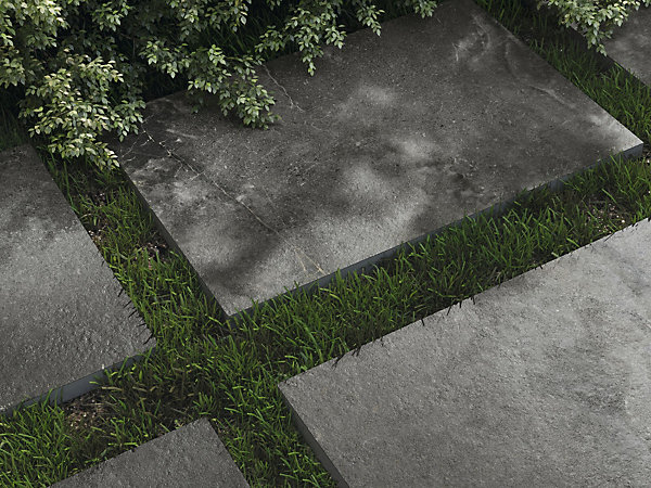 Carrelage imitation pierre Almeria Noir60x90 cm
