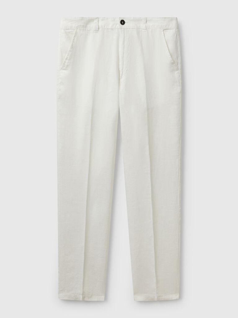 Chinos in pure linen