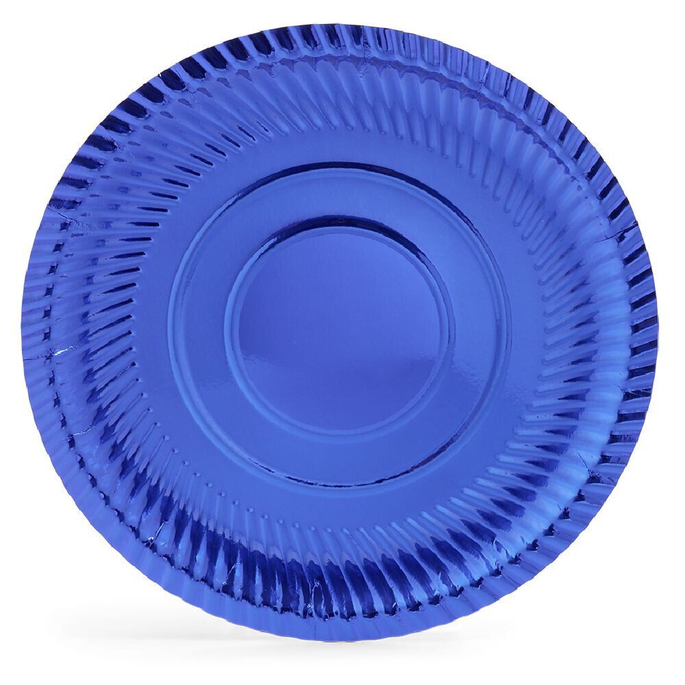 Plateau présentation carton bleu métallisé x3