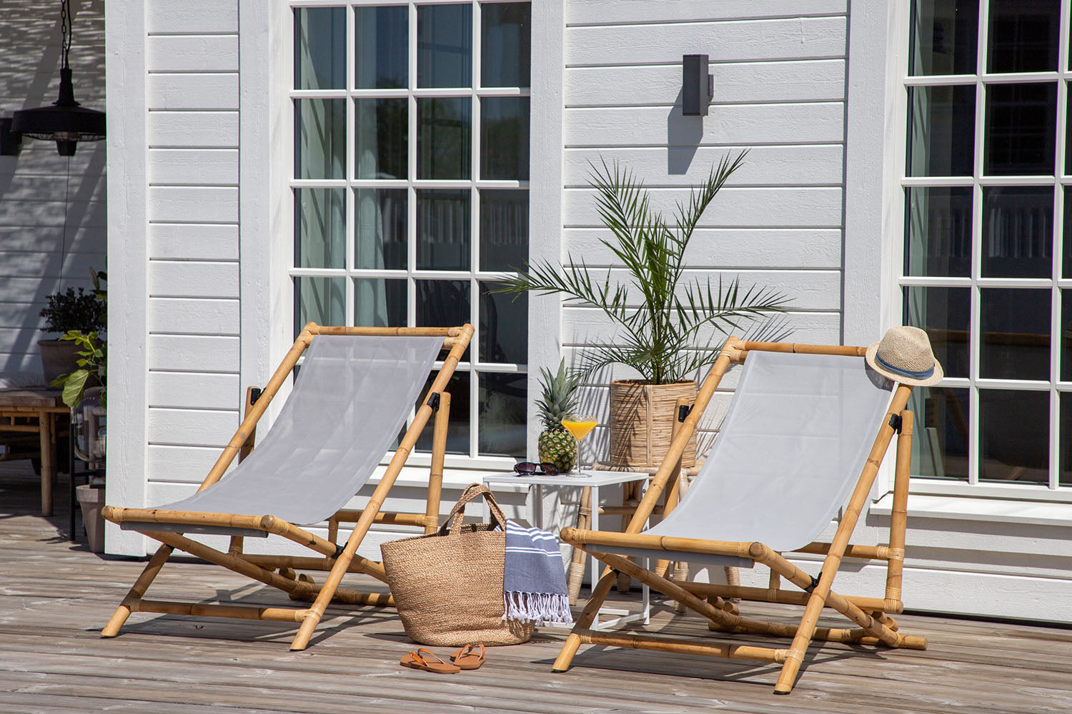 Rebellenclub Hydra Inklapbare Loungestoel - Naturel Bamboe